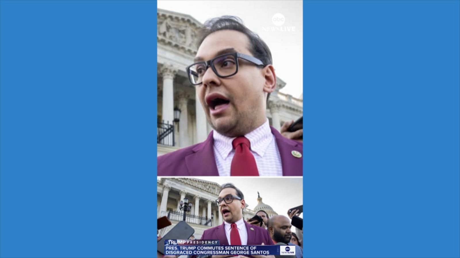 WATCH:  George Santos hits out at critics after prison release