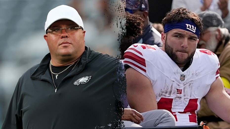 Eagles’ Dom DiSandro visits injured Giants’ Cam Skattebo in hospital with pizza and cheesesteaks: report