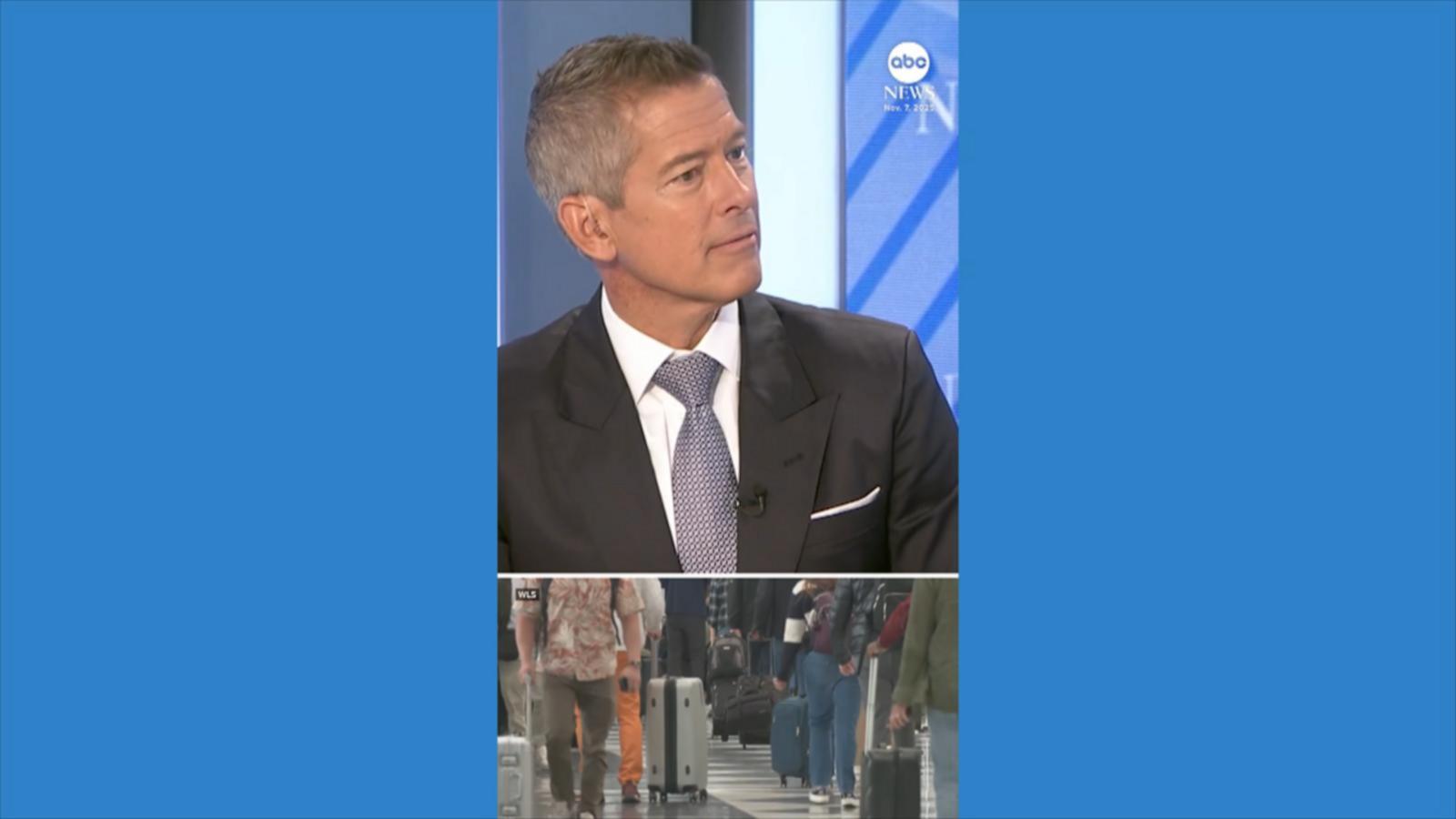 WATCH: Transportation Secretary Sean Duffy on flight reductions, Thanksgiving travel