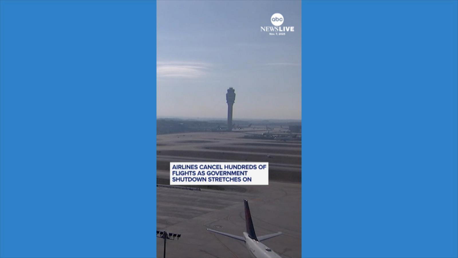 WATCH: Airlines begin canceling hundreds of flights due to shutdown-related FAA reductions