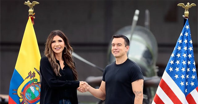 Ecuador’s President Vows to End Drug Trafficking in Meeting with Kristi Noem