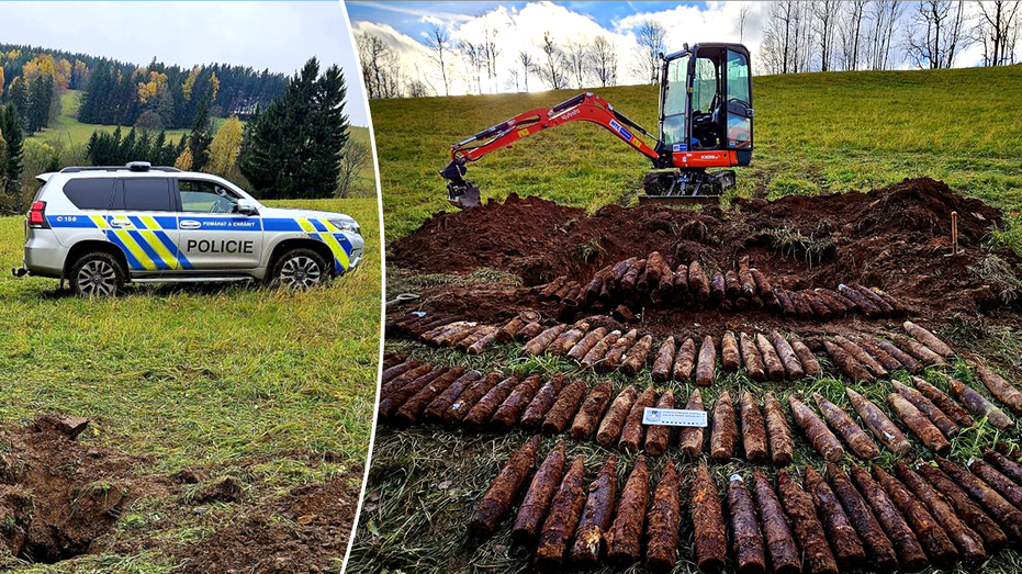 Father and son’s metal detecting trip uncovers historic artillery cache in Czech forest