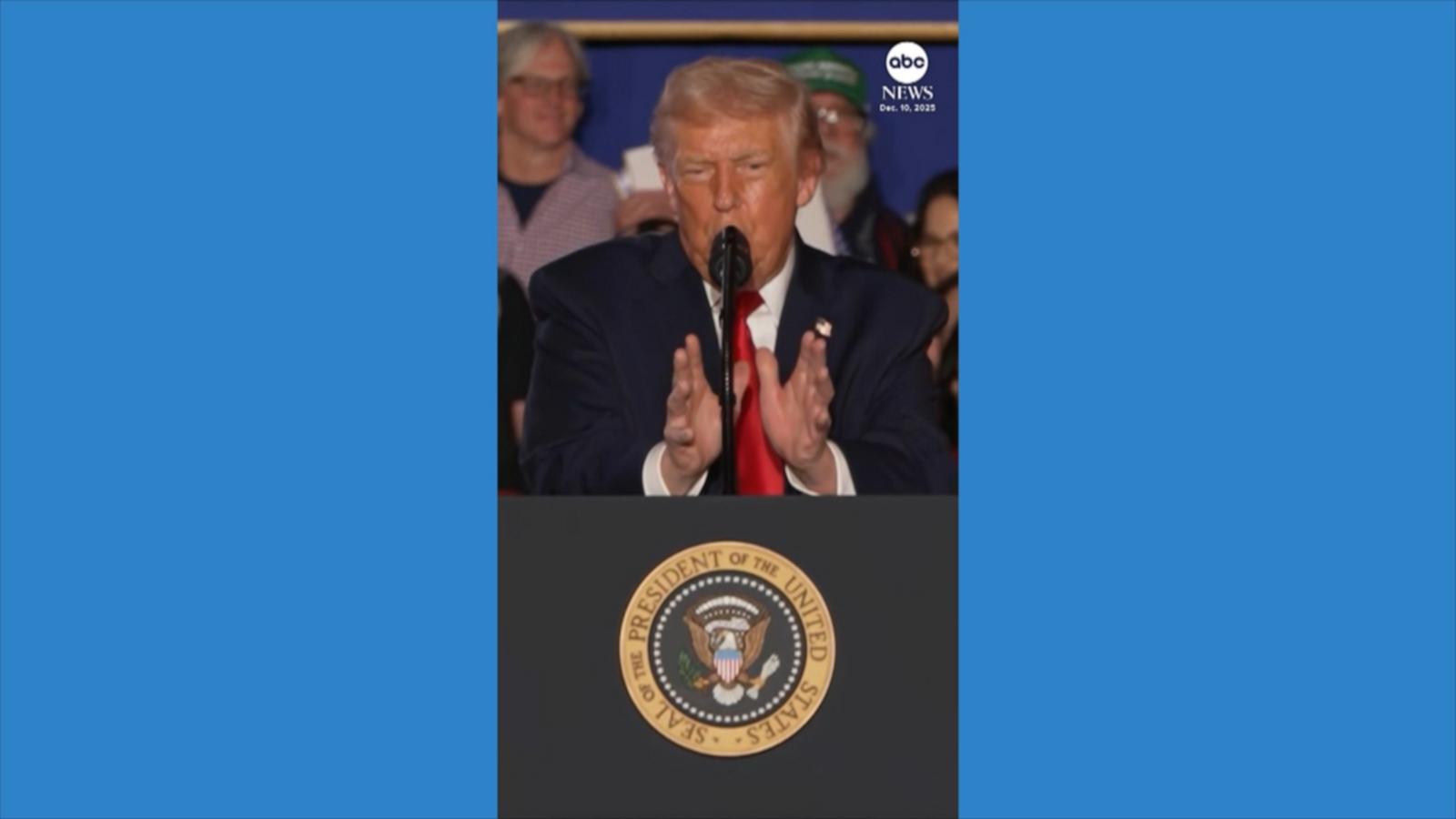 WATCH: Trump strays from economic policy talk during rally in Pennsylvania