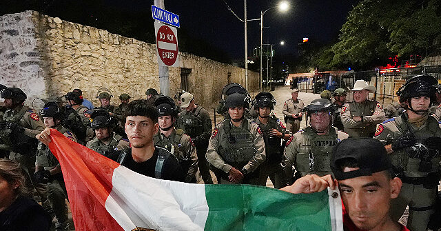 Texas Troopers Stand Guard over Security Operations at Historic Alamo