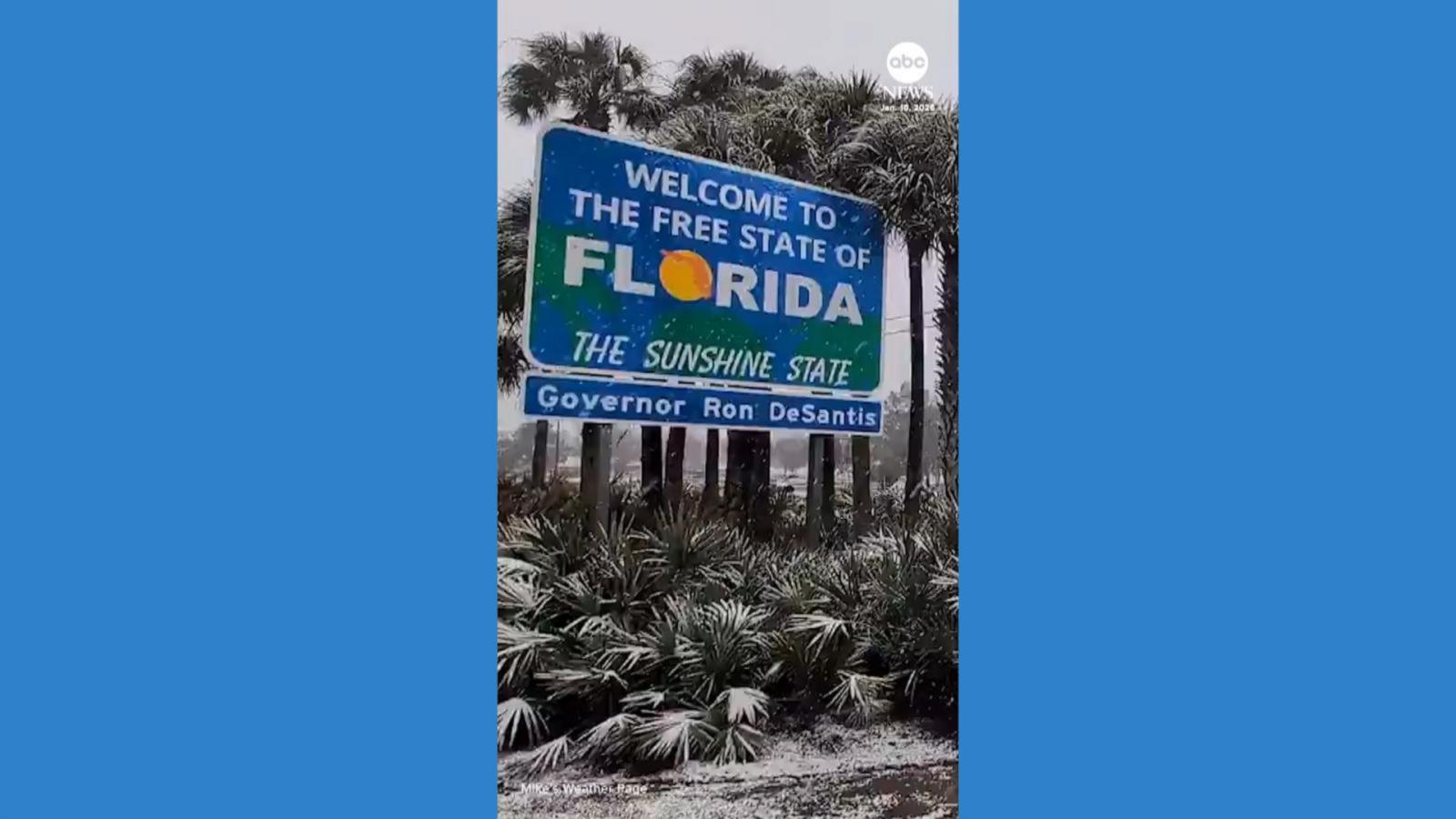 WATCH: Snow falls in the Florida Panhandle and Alabama