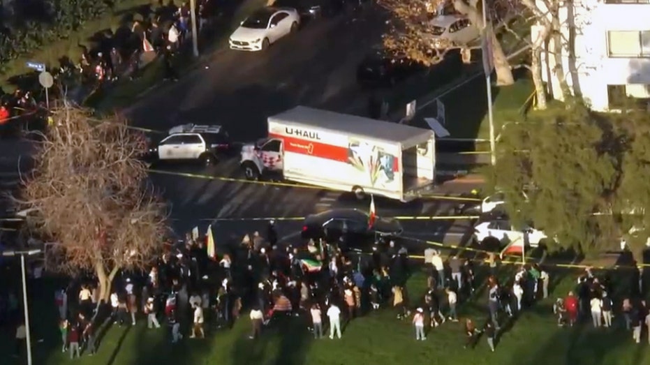 U-Haul truck drives through Iran protest crowd in Los Angeles, one person struck and driver detained