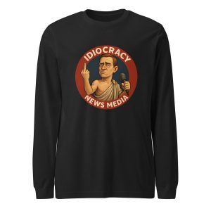Idiocracy News Media – Unisex Long Sleeve Logo Tee