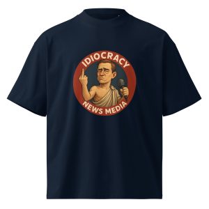 Idiocracy News Media – Organic Oversized High Neck Logo Tee