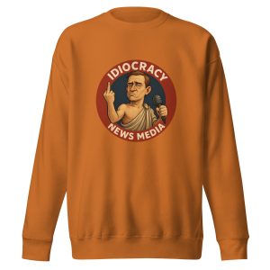 Idiocracy News Media – Premium Unisex Crewneck Sweatshirt